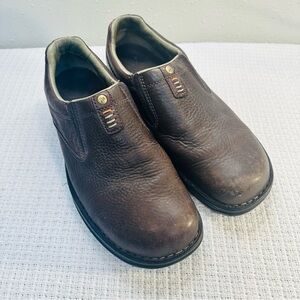 Merrell World Legend Men's Brown Leather Slip-On Loafers - 11.5